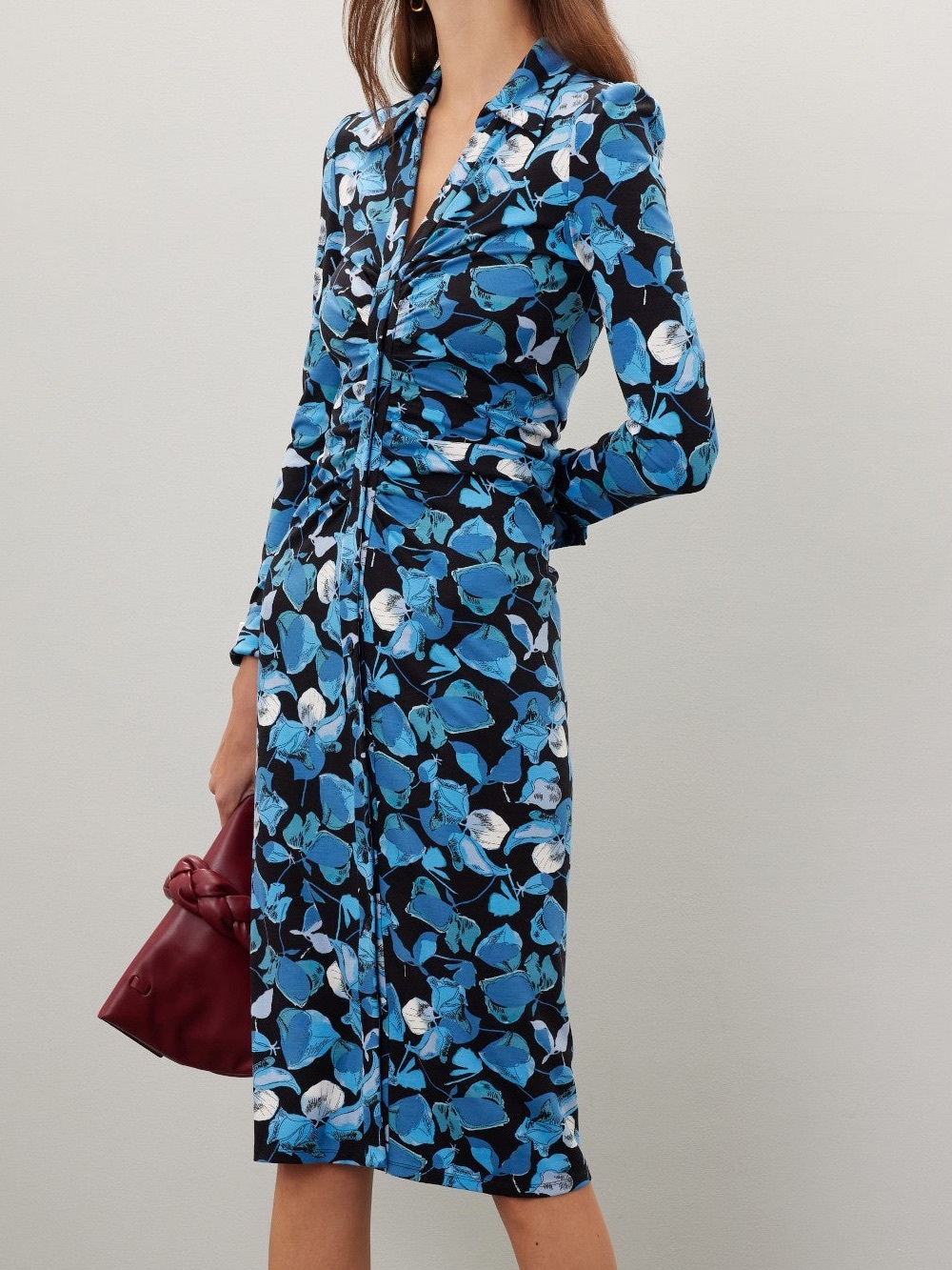 Diane von Furstenberg Sheska Midi Dress Size 14 💙 - Picture 2 of 13